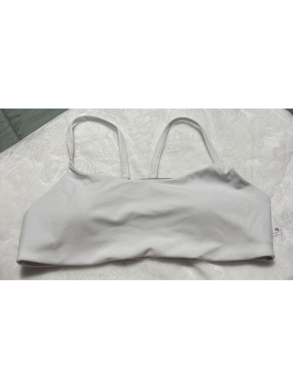 Lululemon Wunder Train Strappy Racer Bra A/B Size 14 White